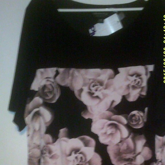 New Ladies Rose Print Dress - Picture 5 of 5